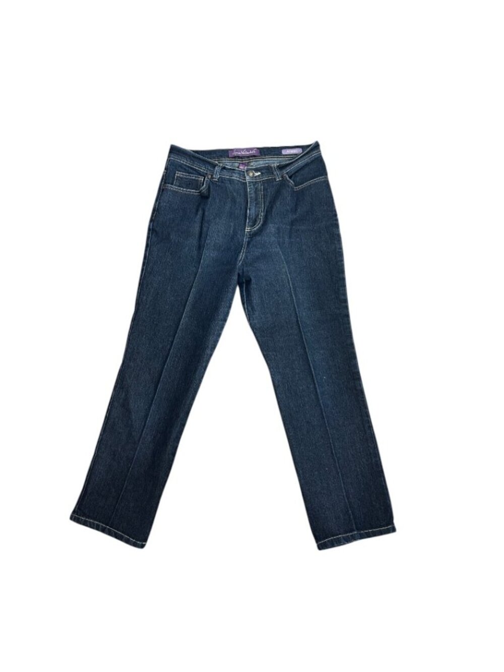 Gloria Vanderbilt Amanda 12 Petite Blue Jeans Straight Leg Denim Dark Wash